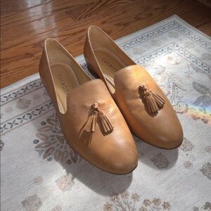 Talbots Tan Leather Tassel Loafers